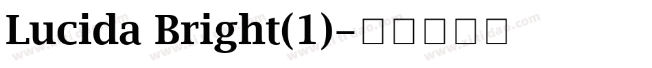 Lucida Bright(1)字体转换